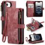 CaseMe C30 iPhone 17e Hoesje Bookcase Portemonnee - Rood