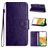 Mobigear Flowers Samsung Galaxy A55 Hoesje Bookcase Portemonnee - Paars