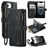 CaseMe C30 iPhone 16e Hoesje Bookcase Portemonnee - Zwart