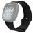 Mobigear Sport Dual Siliconen Fitbit Sense Bandje Druksluiting - Zwart