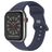 Mobigear Sport Dual Siliconen Apple Watch Bandje Druksluiting - 49/46/45/44 mm - Donkerblauw