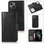 Mobigear Wallet iPhone 13 Pro Max Hoesje Uitneembare 2in1 Bookcase Portemonnee - Zwart
