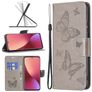 Mobigear Butterfly Xiaomi 12 Hoesje Bookcase Portemonnee - Grijs