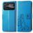 Mobigear Clover POCO C40 Hoesje Bookcase Portemonnee - Blauw