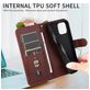 Mobigear Zipper iPhone 17 Pro Max Hoesje Bookcase Portemonnee - Bruin