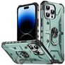 Mobigear Armor Ring iPhone 14 Pro Max Hoesje Hardcase Backcover Shockproof met Ringhouder - Groen