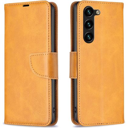 Mobigear Excellent Samsung Galaxy S25 Plus Hoesje Bookcase Portemonnee - Cognac