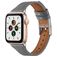 Mobigear Napoli Leren Apple Watch Bandje Gespsluiting - 49/46/45/44 mm - Grijs