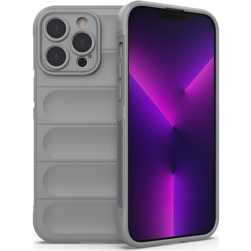 Mobigear Bumpy iPhone 14 Pro Max Hoesje Flexibel TPU Backcover - Grijs