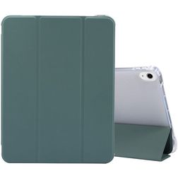 Mobigear Tri-Fold Gel iPad Air 4 (2020) Hoes TPU,Kunstleer Bookcase + Stylus Houder - Groen