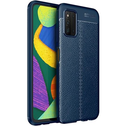 Mobigear Luxury Samsung Galaxy A03s Hoesje Flexibel TPU Backcover - Blauw