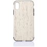 Mobigear Nature iPhone XS Max Hoesje Flexibel TPU Backcover - Nordic Walnut