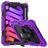 Mobigear SureGrip Xtreme iPad Mini 6 (2021) Hoes Hard Kunststof,Siliconen Backcover + Stylus Houder + Schouderband + Standaard - Paars