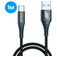 Mobigear Nylon USB-A naar USB-C Kabel 1 Meter - Zwart