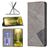 Mobigear Rhombus Slim Realme C31 Hoesje Bookcase - Grijs