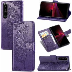Mobigear Butterfly Sony Xperia 1 III Hoesje Bookcase Portemonnee - Paars