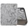 Mobigear Tri-Fold Marble iPad Air 11 Inch (2024) Hoes Bookcase + Stylus Houder - Grijs