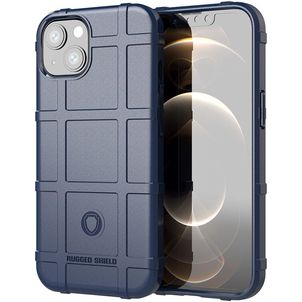 Mobigear Rugged Shield iPhone 13 Hoesje Flexibel TPU Backcover Shockproof - Blauw