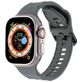 Mobigear Ripple Siliconen Apple Watch Bandje Gespsluiting - 49/46/45/44 mm - Grijs