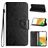 Mobigear Flowers Samsung Galaxy A55 Hoesje Bookcase Portemonnee - Zwart