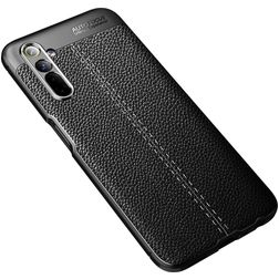 Mobigear Luxury Realme 6 Hoesje Flexibel TPU Backcover - Zwart