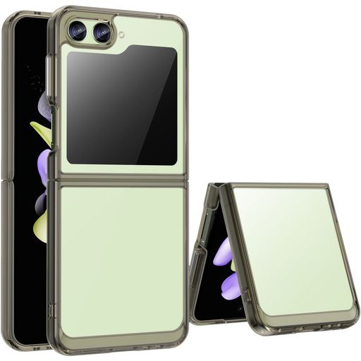 Mobigear Crystal Samsung Galaxy Z Flip 5 Hoesje Hardcase Backcover - Transparant / Grijs