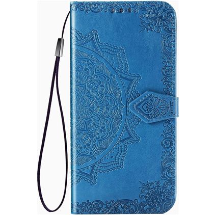 Mobigear Mandala Motorola One Fusion Plus Hoesje Bookcase Portemonnee - Blauw