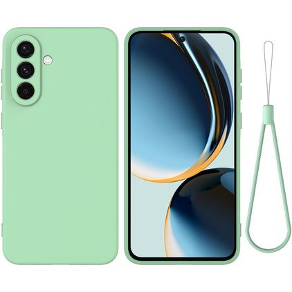 Mobigear Rubber Touch Samsung Galaxy A57 Siliconen Hoesje Backcover - Groen
