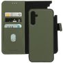 Mobiparts Samsung Galaxy A14 Hoesje Echt Leer Uitneembare 2in1 Bookcase Portemonnee - Groen