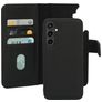 Mobiparts Samsung Galaxy S23 FE Hoesje Echt Leer Uitneembare 2in1 Bookcase Portemonnee - Zwart