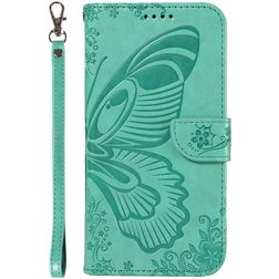 Mobigear Butterfly Samsung Galaxy S25 Plus Hoesje Bookcase Portemonnee - Groen