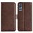 Mobigear Slim Magnet TCL 30 Hoesje Bookcase Portemonnee - Bruin