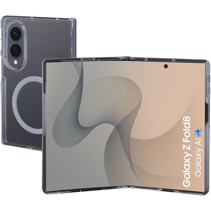 Mobiparts Hardcover Doorzichtig Samsung Galaxy Z Fold 8 MagSafe Hoesje Hardcase Backcover - Transparant