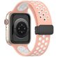 Mobigear Sport Plus Mag Siliconen Apple Watch Bandje Magneetsluiting - 42/41/40/38 mm - Wit / Roze