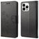 Mobigear Flowers iPhone 14 Pro Hoesje Bookcase Portemonnee - Zwart
