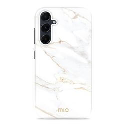 MIO Samsung Galaxy A35 MagSafe Hoesje Hardcase Backcover - White Marble