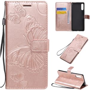 Mobigear Butterfly Sony Xperia L4 Hoesje Bookcase Portemonnee - Roségoud