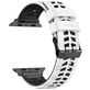 Mobigear Aero Armor Siliconen Apple Watch Bandje Gespsluiting - 49/46/45/44 mm - Zwart / Wit