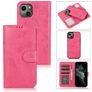 Mobigear Wallet iPhone 15 Hoesje Uitneembare 2in1 Bookcase Portemonnee - Roze