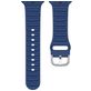 Mobigear Bumpy Siliconen Apple Watch Bandje Gespsluiting - 42/41/40/38 mm - Donkerblauw
