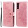 Mobigear Flowers Samsung Galaxy S23 Hoesje Bookcase Portemonnee - Magenta
