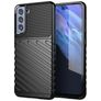 Mobigear Groove Samsung Galaxy S21 FE Hoesje Flexibel TPU Backcover - Zwart