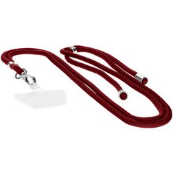 Mobiparts Nylon Phonecord Universeel Telefoonkoord Verstelbaar - Plum Red