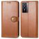 Mobigear Snap Button Vivo Y76 Hoesje Bookcase Portemonnee - Bruin