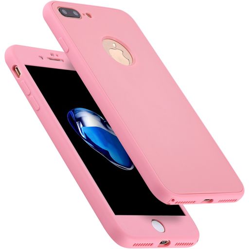 Mobigear FlexGuard iPhone 8 Plus Hoesje Flexibel TPU Backcover - Roze