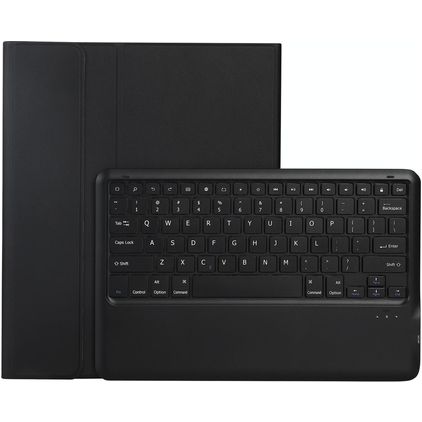 Mobigear Ultra Thin iPad Air 13 Inch (2026) Hoes QWERTY Bluetooth Toetsenbord Bookcase + Stylus Houder - Zwart