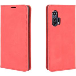 Mobigear Retro Slim Motorola Edge Plus Hoesje Bookcase Portemonnee - Rood
