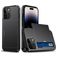 Mobigear Card iPhone 15 Pro Max Hoesje Hardcase Backcover Shockproof met Pasjeshouder - Zwart
