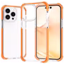 Mobigear Full Bumper iPhone 14 Hoesje Hardcase Backcover Shockproof - Transparant / Oranje