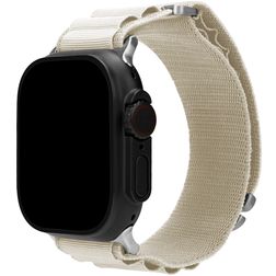 Mobilize Alpine Nylon Apple Watch Bandje Gespsluiting - 49/46/45/44 mm - Sterrenlicht